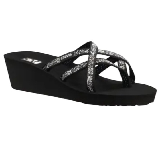 TEVA BOOST Strappy Slip On Women’s Wedge Performance Sandal Size 8 Glittery EUC - Picture 3 of 15